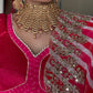 Rajwada Women Designer Pink Semi Stitched Lehenga With Unstitched Blouse