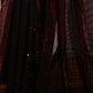 Rajwada Black And Maroon Embellished Georgette Saree With Unstitched Blouse For Women