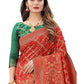 Rajwada Red Silk Blend Embellished Saree For Women