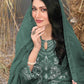 Rajwada Green Georgette Embroidered Semi-Stitched Kurta Set For Women