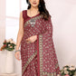 Rajwada Maroon Georgette Printed Saree For Women