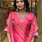 Rajwada Pink Embroidered Silk Blend Stitched Kurta Set For Women