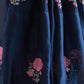 Rajwada Navy Blue Floral Embroidered Georgette Saree with Unstitched Blouse for Women