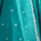 Rajwada Sea Green Silk Blend Embroidered Semi-Stitched lehenga For Women