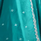Rajwada Sea Green Silk Blend Embroidered Semi-Stitched lehenga For Women