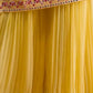 Rajwada Yellow Georgette Embroidered Semi-Sitched Kurta Set For Women