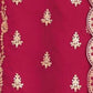Rajwada Magenta Chinon Embellished Semi Stitched Kurta Set For Women