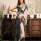 Rajwada Off White And Grey Cotton Linen Zari Work Saree For Women