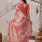 Rajwada Multicolor Linen Cotton Printed Saree For Women