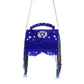 Rajwada Violet Suede Embellished Clutch For Women