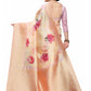 Rajwada Peach Silk Blend Floral Printed Saree For Women