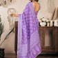 Rajwada Lavender Cotton Linen Zari Work Saree For Women