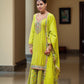 Rajwada Lime Green Chinon Embroidered Stitched Kurta Set For Women