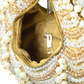 Rajwada Dark Beige Suede Embellished Clutch For Women