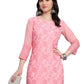 Rajwada Peach Georgette Embroidered Kurti For Women