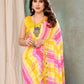 Rajwada Light Yellow Georgette Printed Saree For Women