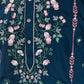 Rajwada Blue Viscose Silk Embroidered Stitched Kurta For Men
