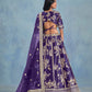 Rajwada Blue Art Silk Embroidered Semi-Stitched lehenga For Women