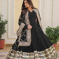 Rajwada Black Georgette Stitched Gown With Dupatta For Women