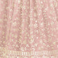Rajwada Pink Georgette Embroidered Semi-Stitched Lehenga For Women