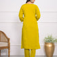 Rajwada Green Silk Blend Embroidered Stitched Kurta Set For Women
