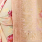 Rajwada Peach Silk Blend Floral Printed Saree For Women