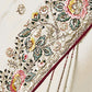 Rajwada White Georgette Embroidered Elegant Saree For Women