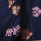 Rajwada Navy Blue Silk Blend Woven Saree For Women