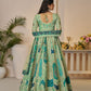 Rajwada Light Green Banarasi Silk Embroidered Semi-Stitched Lehenga For Women