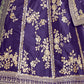 Rajwada Blue Art Silk Embroidered Semi-Stitched lehenga For Women