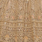 Rajwada Light Brown Soft Net Embellished Semi-Stitched Lehenga With Unstitched Blouse For Women