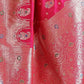 Rajwada Pink Silk Blend Woven Elegant Saree For Women