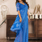 Rajwada Blue Cotton Linen Zari Work Saree For Women