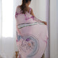 Rajwada Light Pink Chinon Printed Saree With Unstitched Blouse For Women