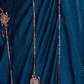 Rajwada Teal Blue Silk Blend Embroidered Saree For Women