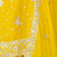 Rajwada Yellow Chiffon Embellished Stitched Kurta Set For Women
