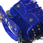 Rajwada Violet Suede Embellished Clutch For Women