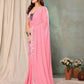 Rajwada Light pink Georgette Printed Saree For Women