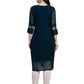 Rajwada Teal Blue Georgette Embroidered Kurti For Women