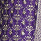 Rajwada Purple Chinon Embroidered Stitched Kurta Set For Women