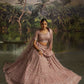 Rajwada Mauve Net Embellished Semi-Stitched Lehenga For Women