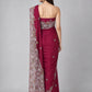 Maroon Georgette Embellished Saree