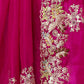 Rajwada Pink Organza Embroidered Solid Saree For Women