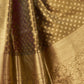 Rajwada Olive Green Organza Solid Saree For Women