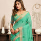 Rajwada Light Green Cotton Linen Zari Work Saree For Women