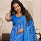 Rajwada Blue Cotton Linen Zari Work Saree For Women