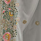 Rajwada Grey Georgette Embroidered Elegant Saree For Women