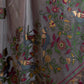 Rajwada Grey Cotton Blend Solid Saree For Women