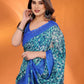 Rajwada Blue Silk Blend Printed Saree For Women