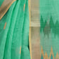 Rajwada Light Green Cotton Linen Zari Work Saree For Women